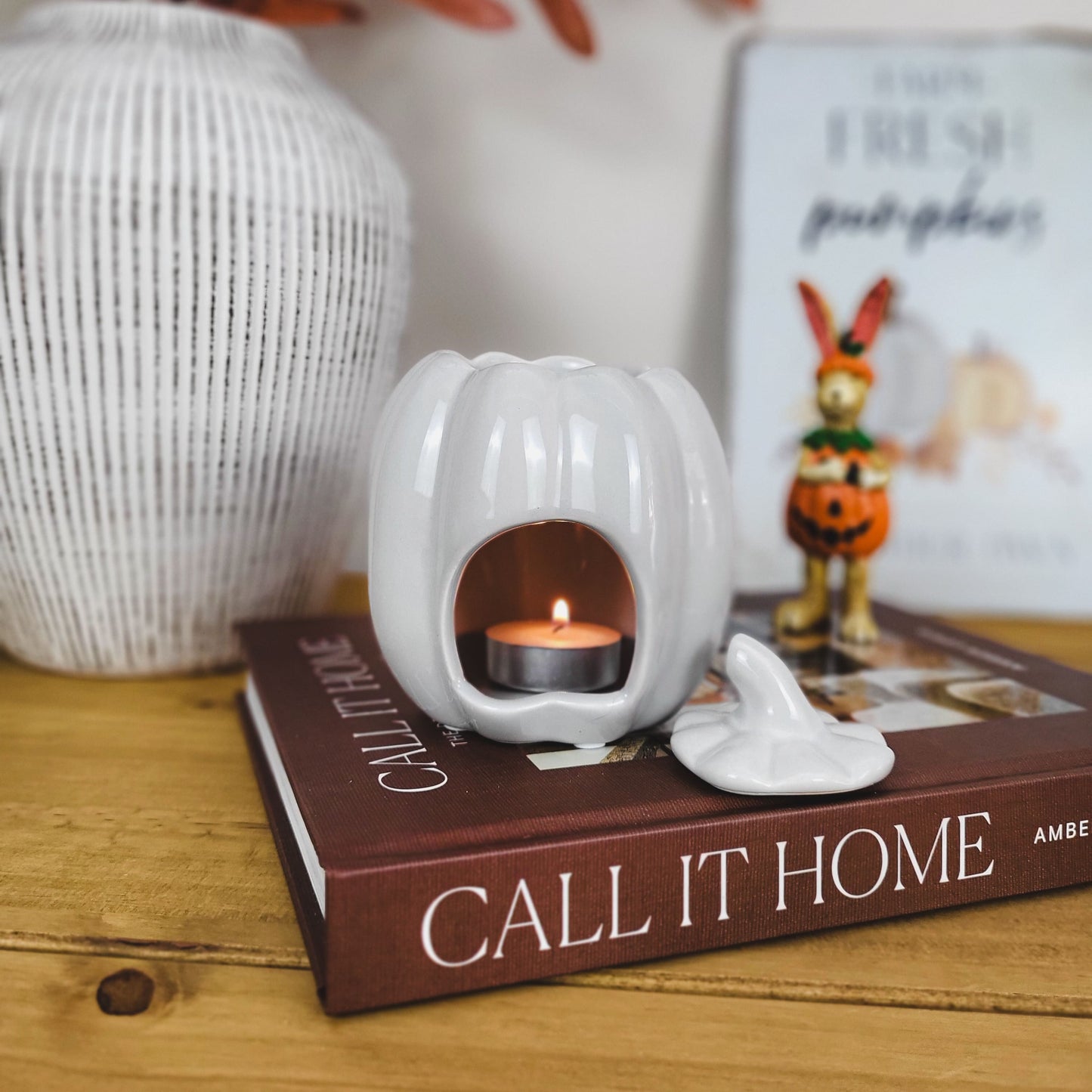 Grey Pumpkin Wax Melt Burner