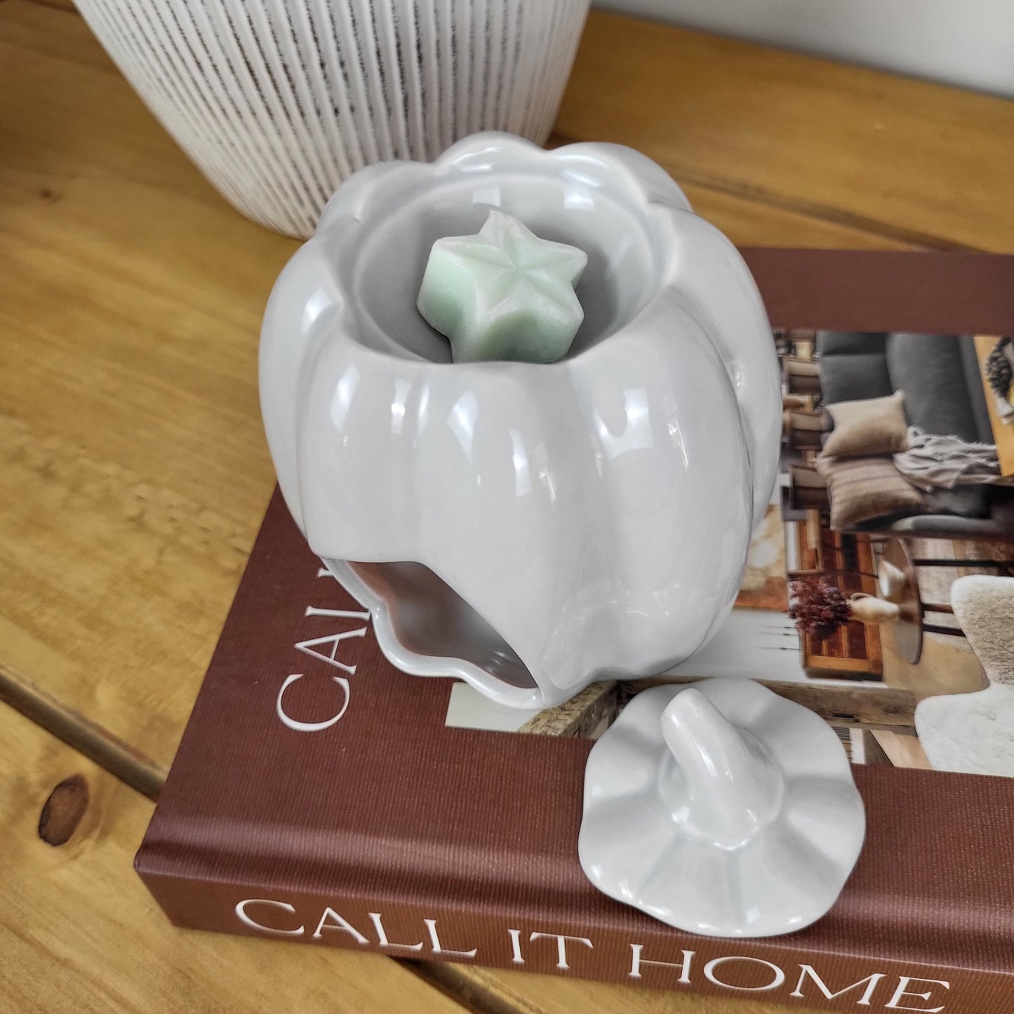 Grey Pumpkin Wax Melt Burner