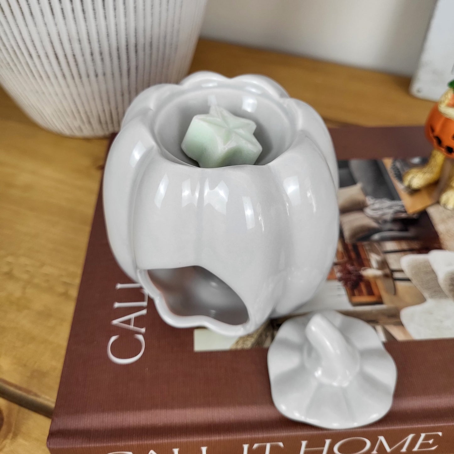Grey Pumpkin Wax Melt Burner