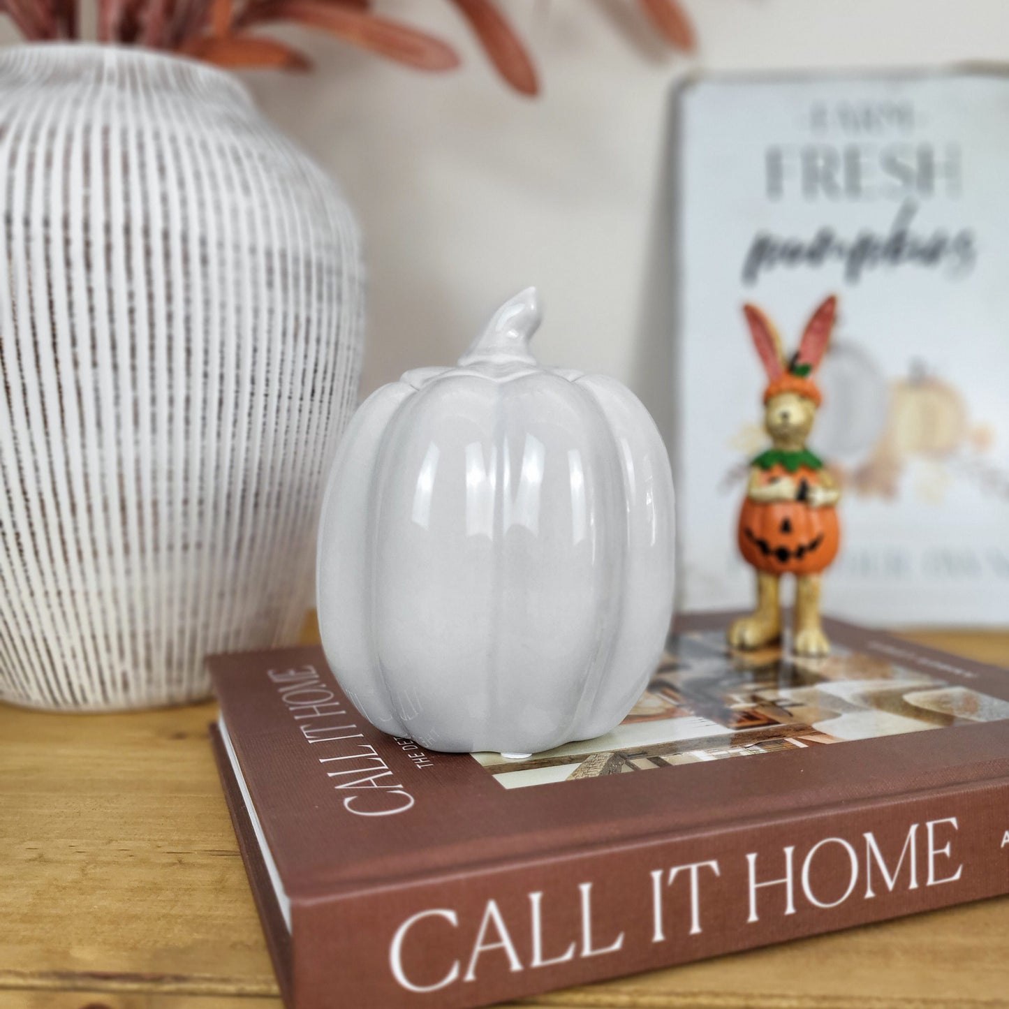 Grey Pumpkin Wax Melt Burner