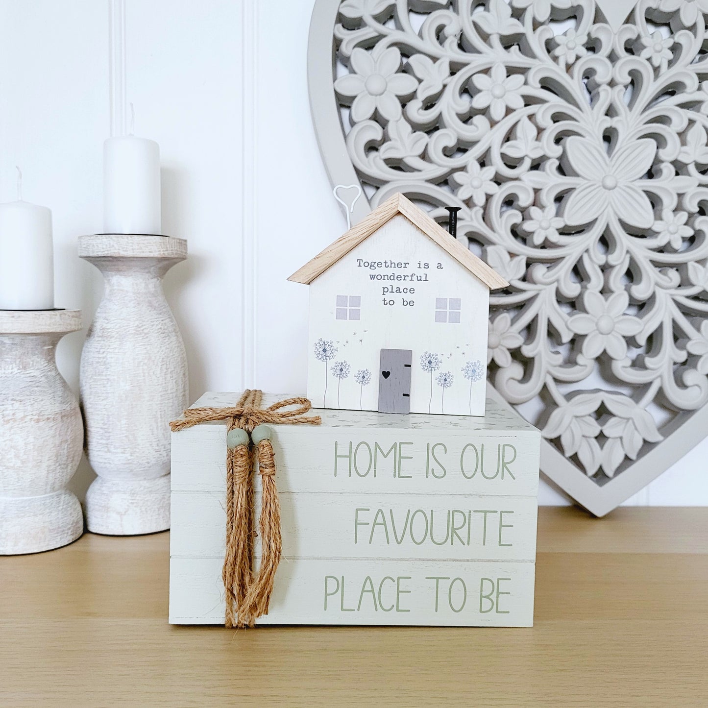 Home Wooden Decorative Book Stack