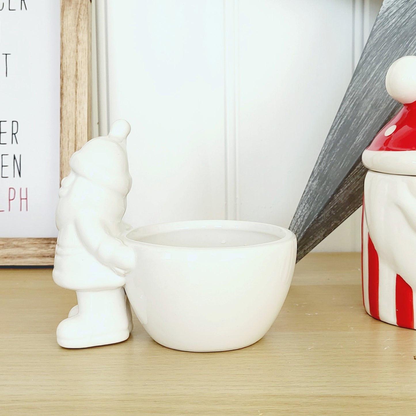 Ceramic Santa Snack Bowl