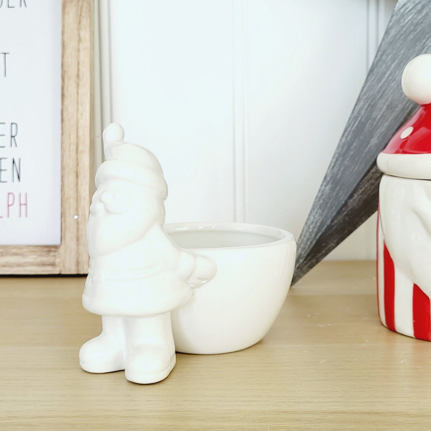 Ceramic Santa Snack Bowl