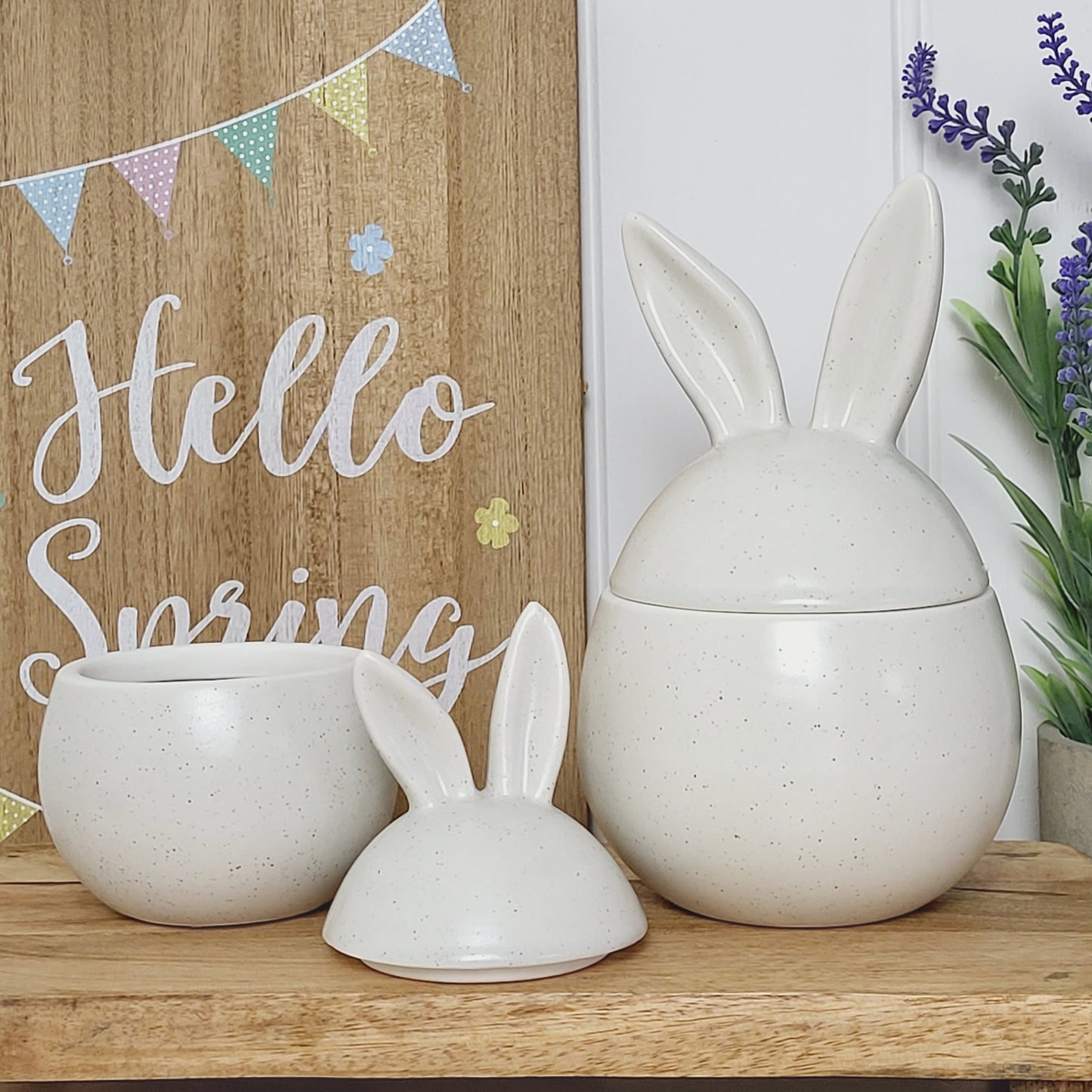 Speckled Bunny Ears Jars