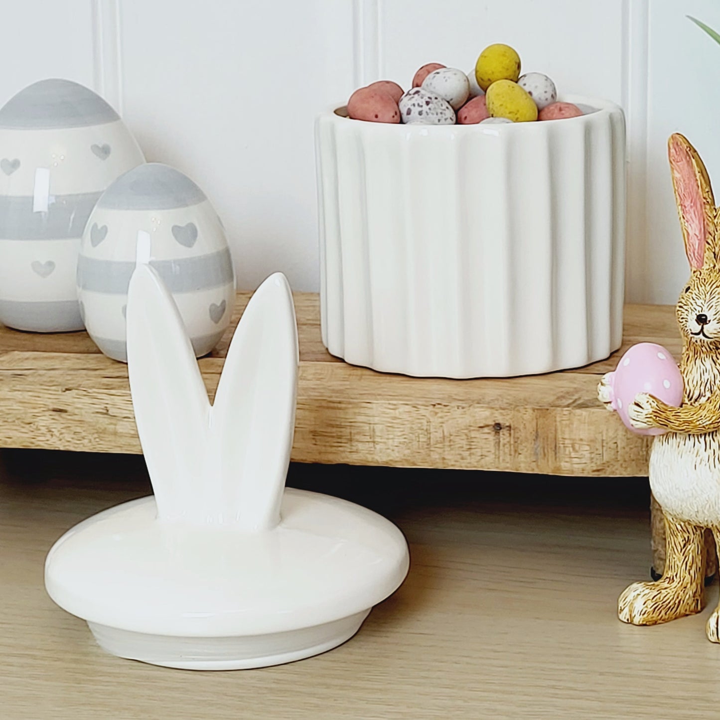 Ceramic Bunny Ears Jar