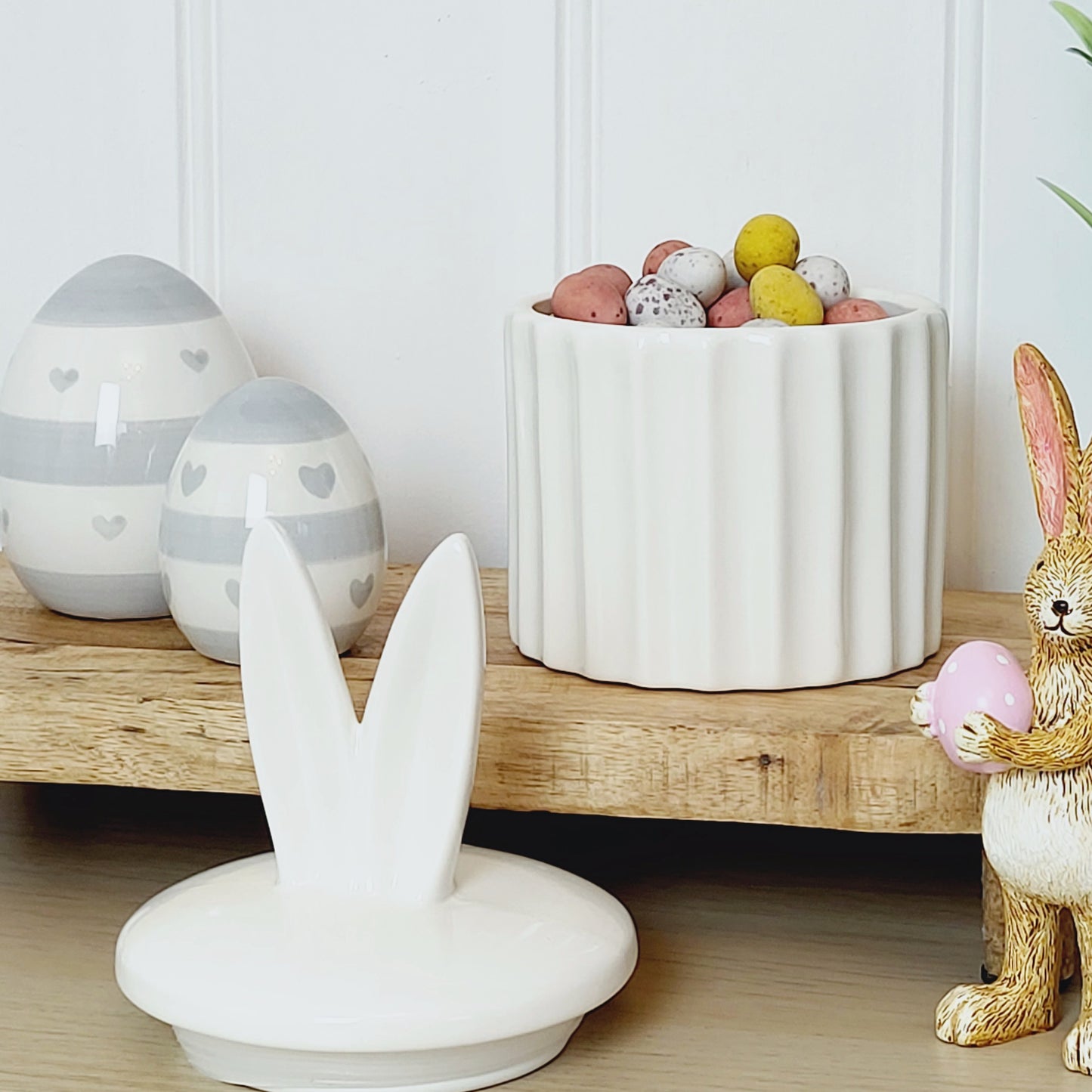 Ceramic Bunny Ears Jar