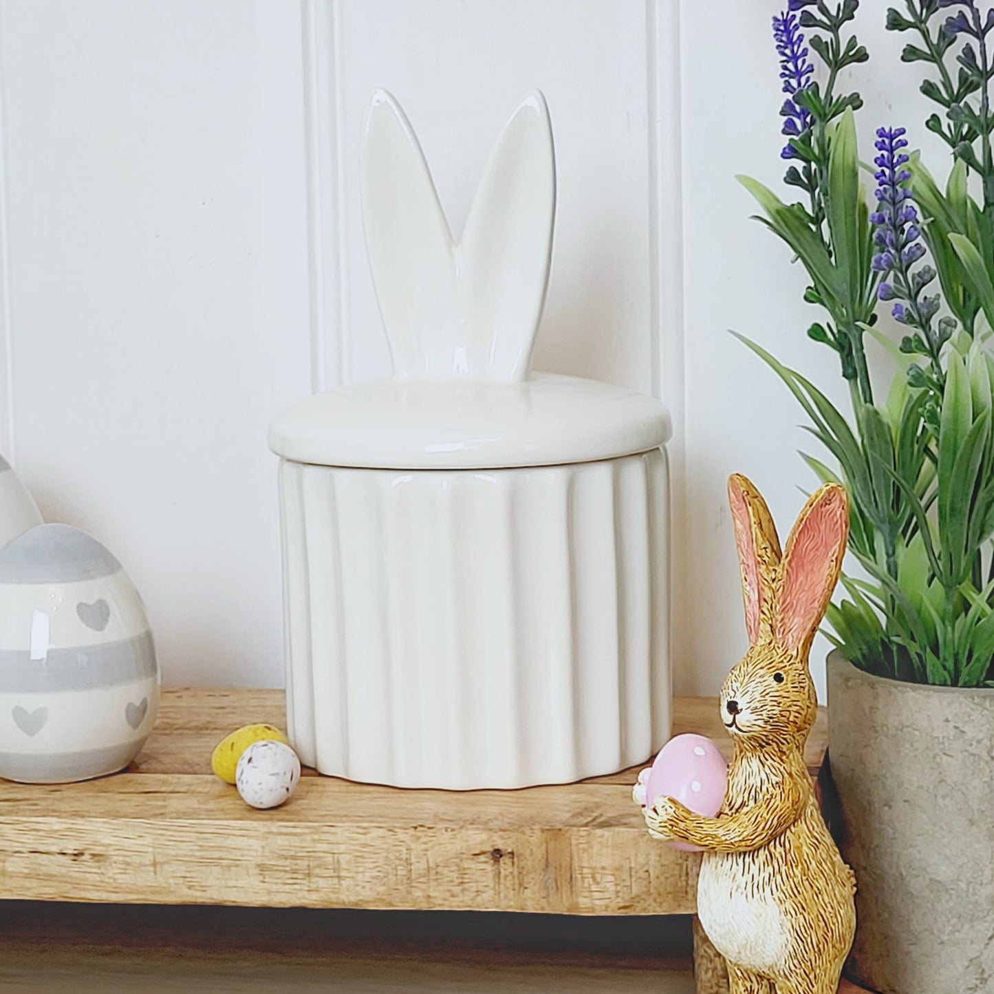 Ceramic Bunny Ears Jar