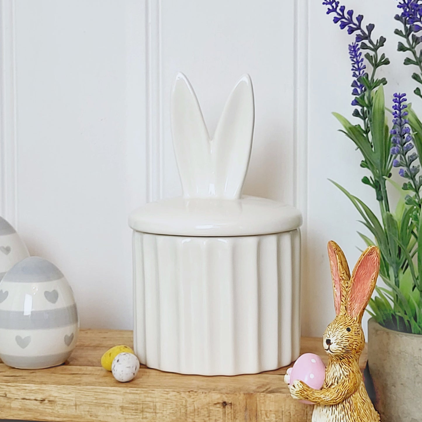 Ceramic Bunny Ears Jar