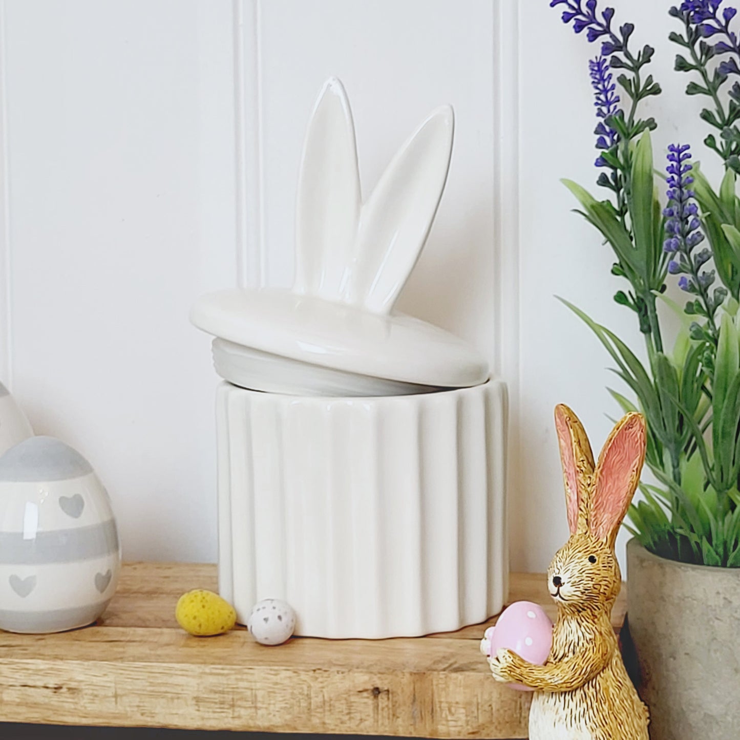 Ceramic Bunny Ears Jar