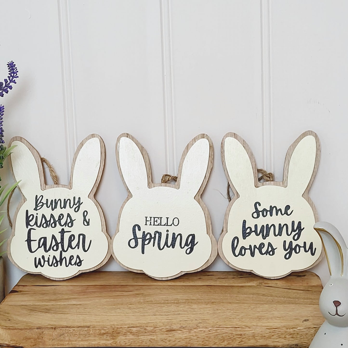 Easter Bunny Wooden Hanging Signs