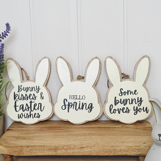 Easter Bunny Wooden Hanging Signs