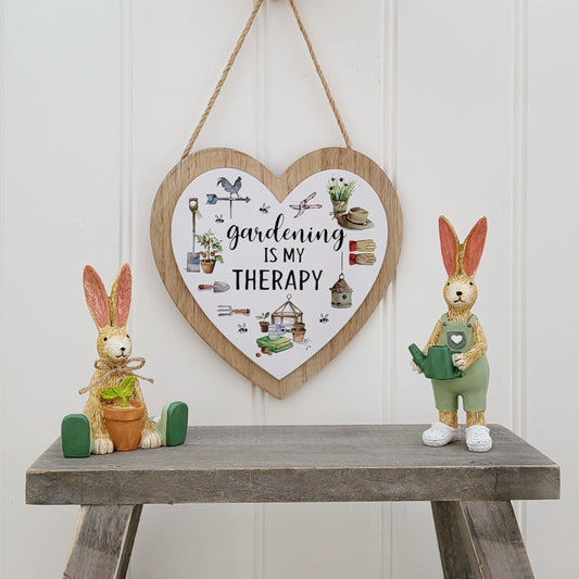 Gardening Is My Therapy Heart Plaque