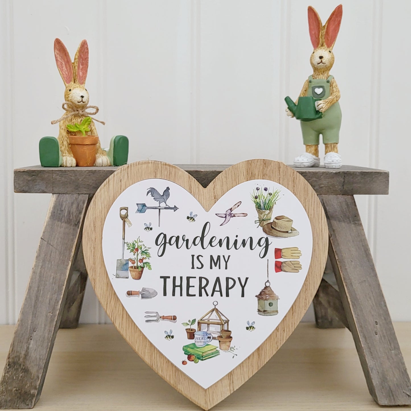 Gardening Is My Therapy Heart Plaque