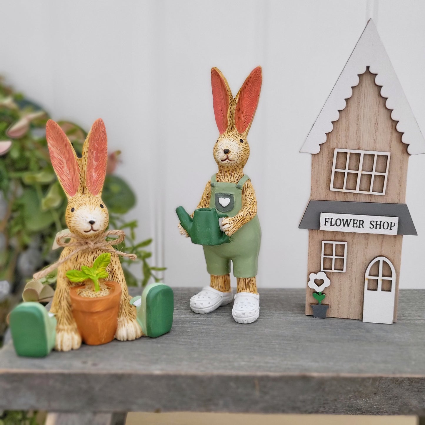 Gardening Rabbit Ornament