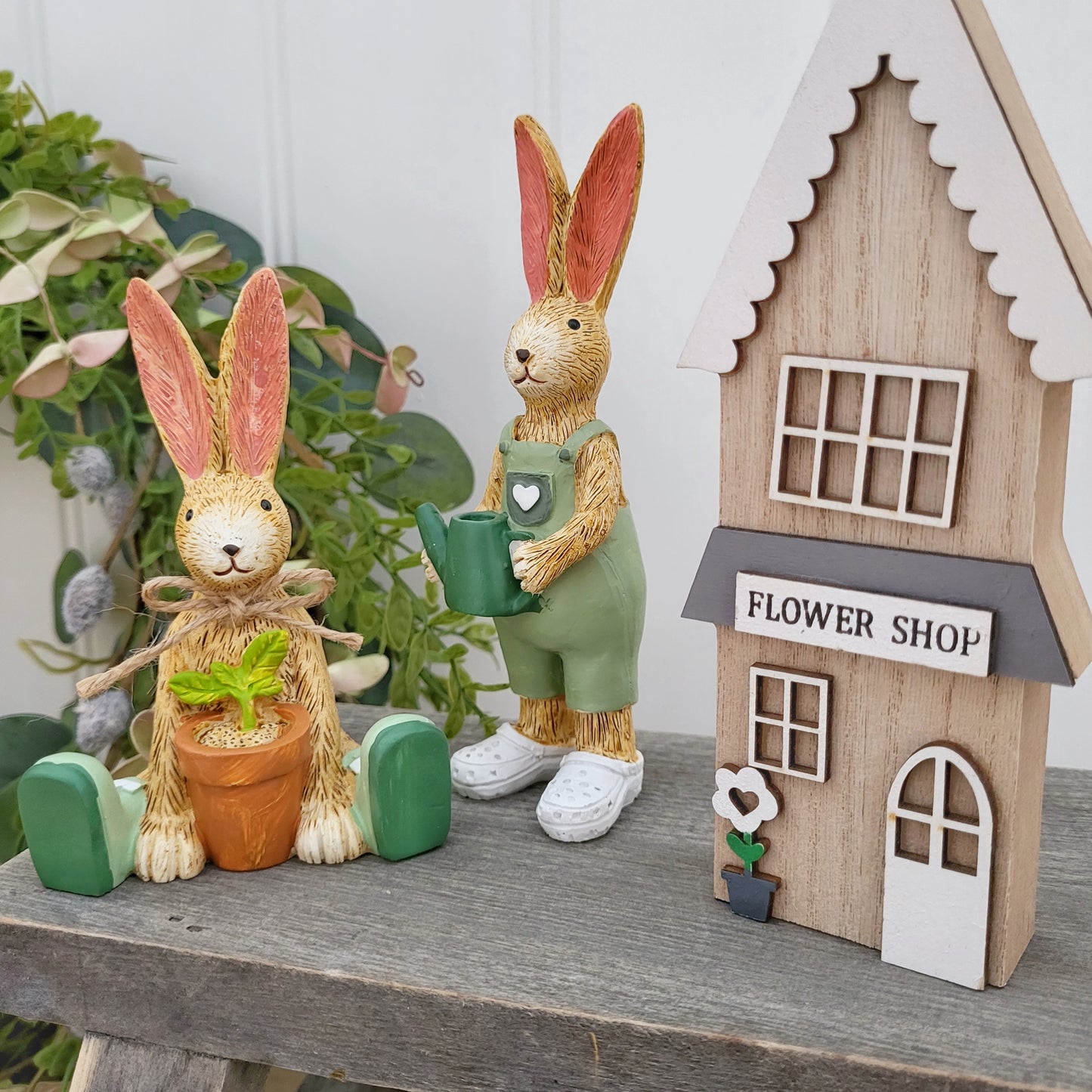 Gardening Rabbit Ornament