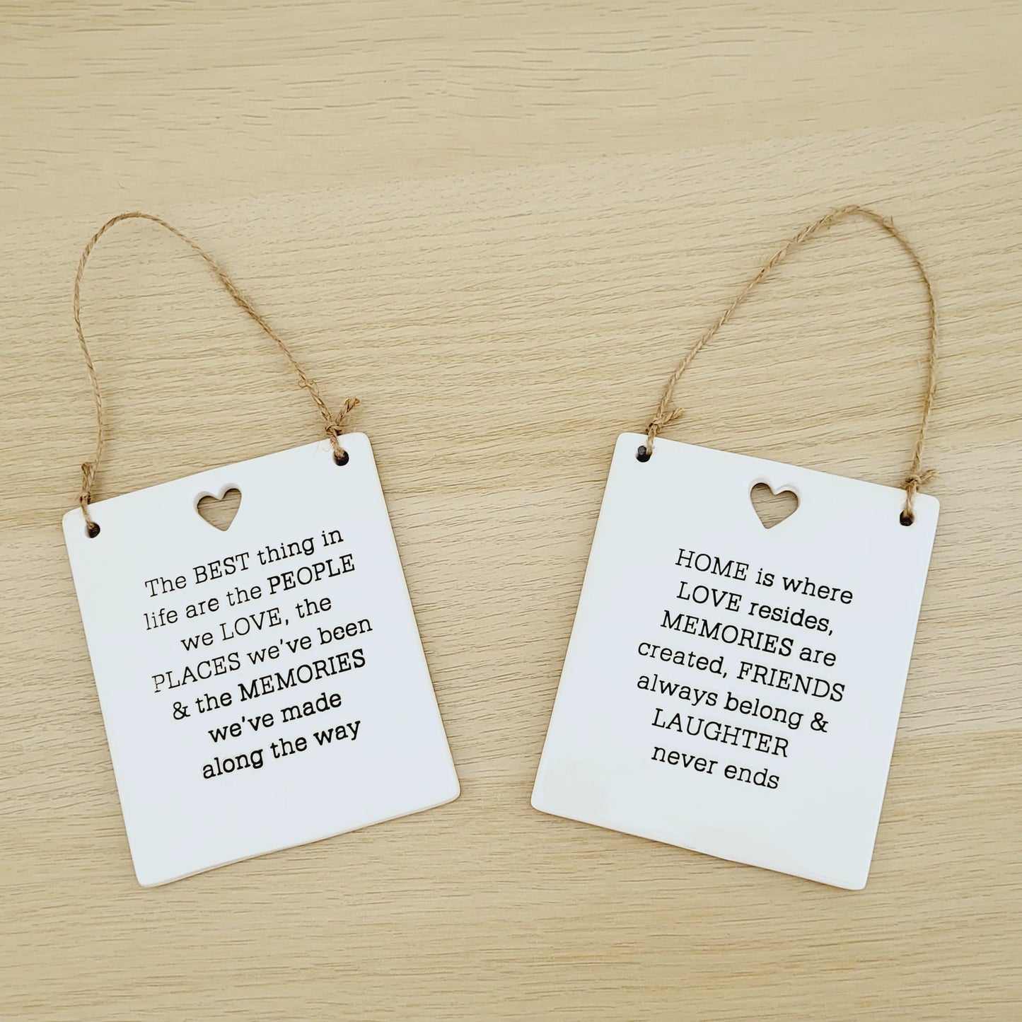 Home Love Memories Hanging Plaque