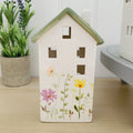 Ceramic Wildflower House Tealight Holder