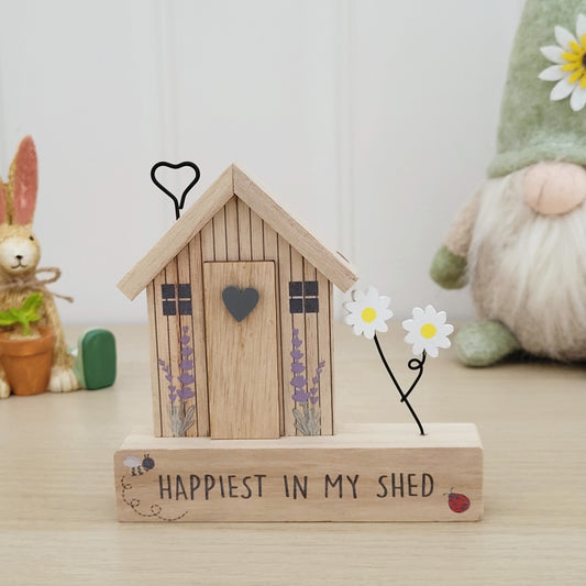 Happiest In My Shed Wooden Plaque