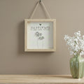 Happiness Flower Pebble Wooden Framed Hanging Sign