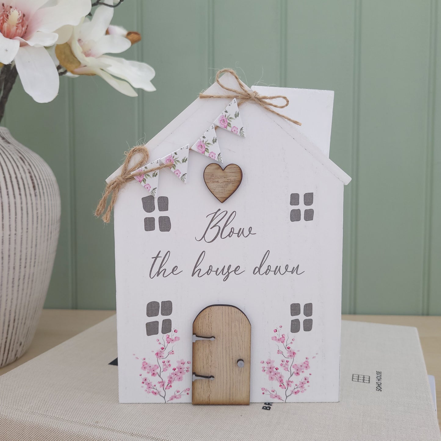 Rose Cottage House Tissue Holder Box