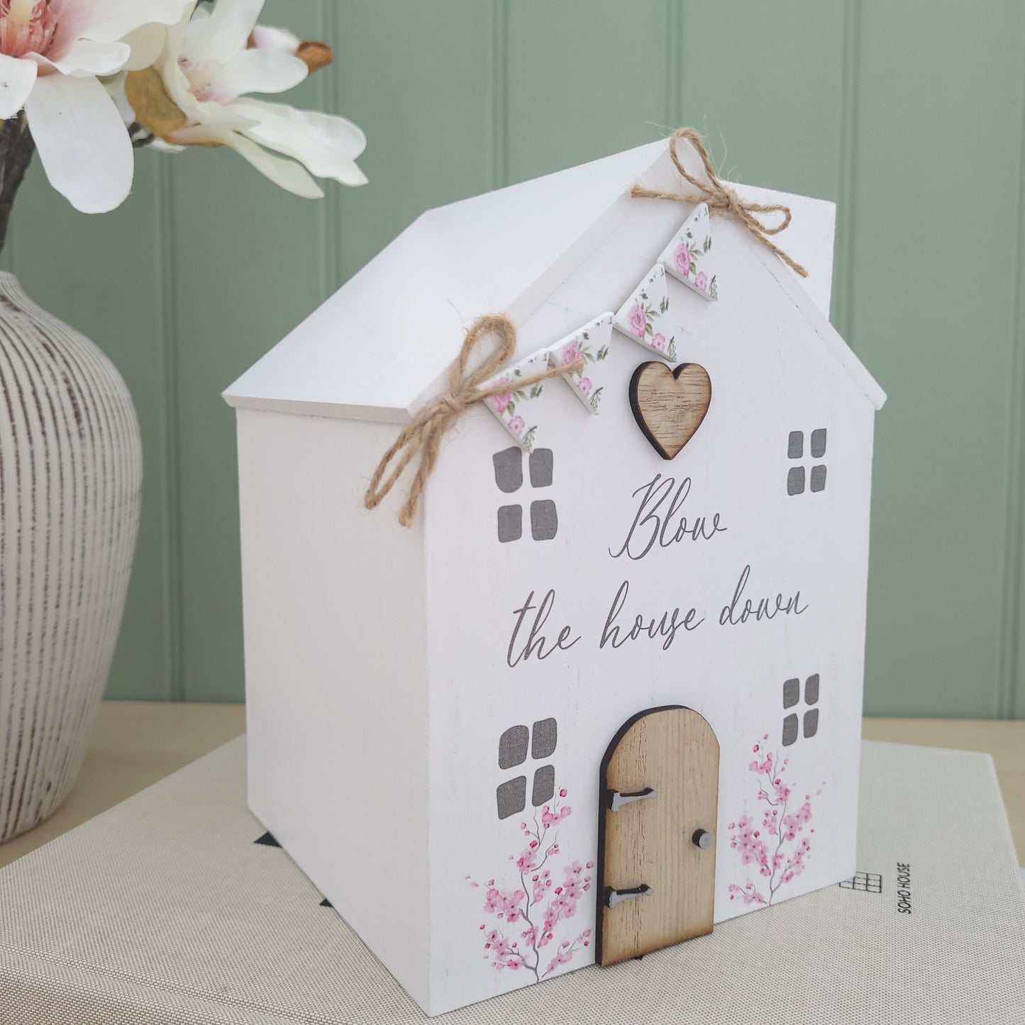 Rose Cottage House Tissue Holder Box