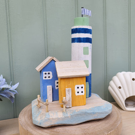 Paulownia Wooden Coastal Lighthouse Ornament