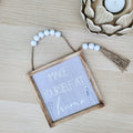 Beaded Home Quote Hanging Signs