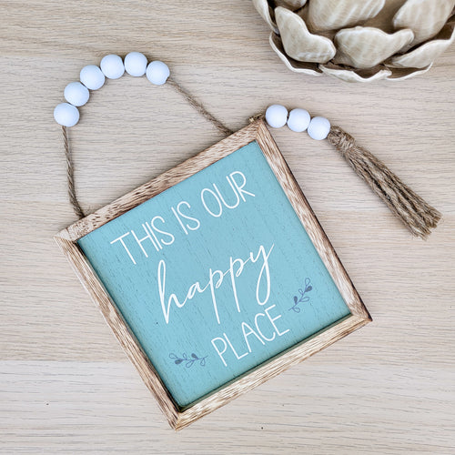 Beaded Home Quote Hanging Signs