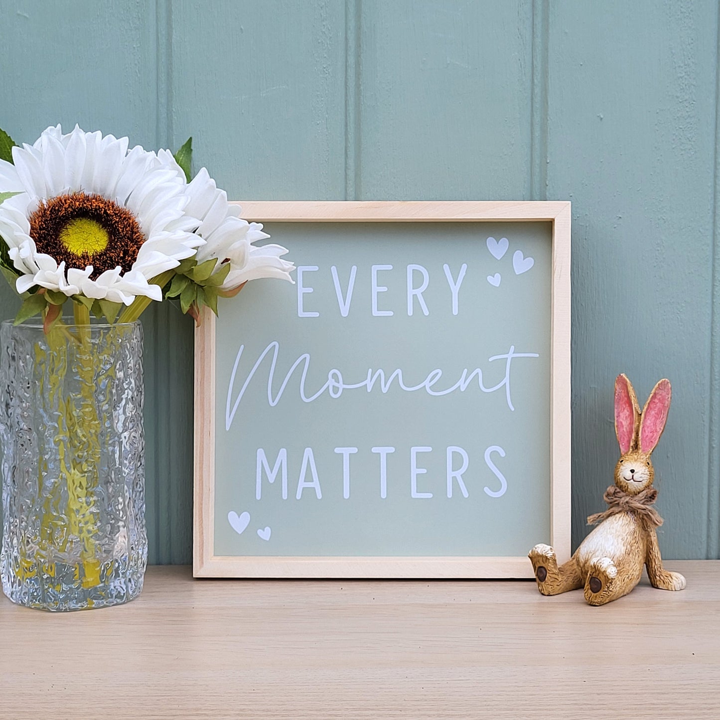 Green Every Moment Matters Framed Plaque