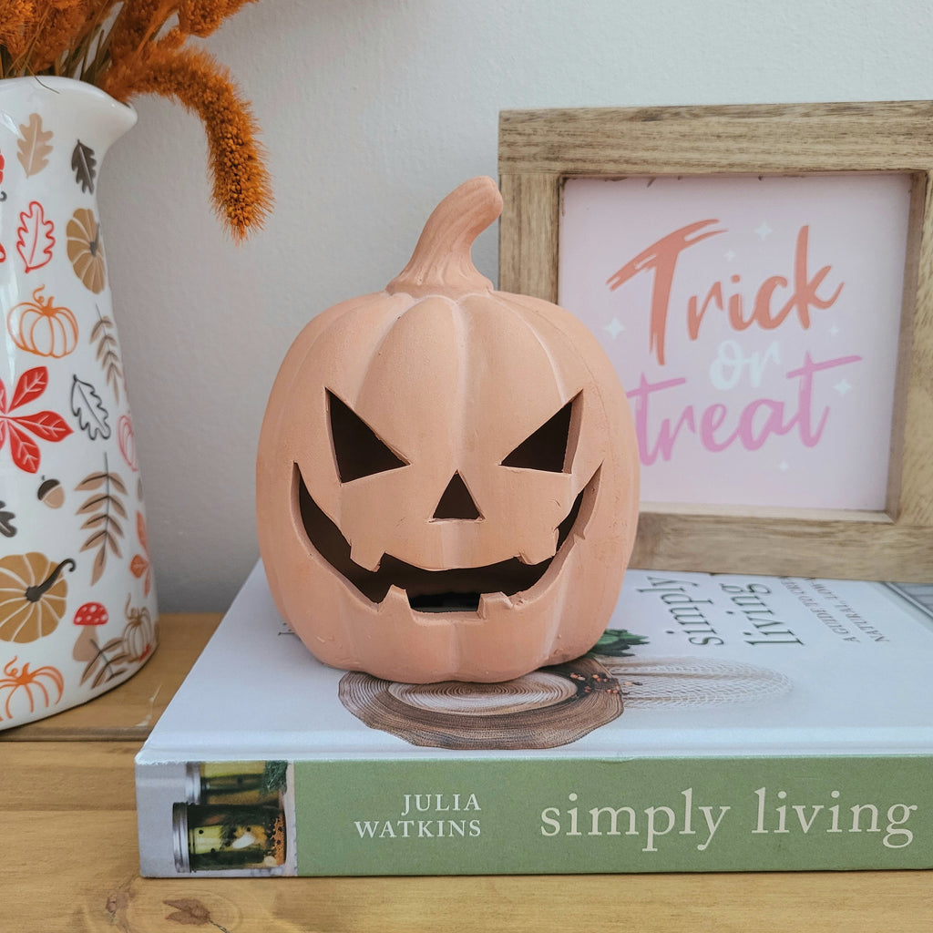Terracotta Halloween Pumpkin Ornament