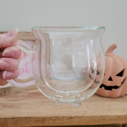 Double Walled Glass Cauldron Mug