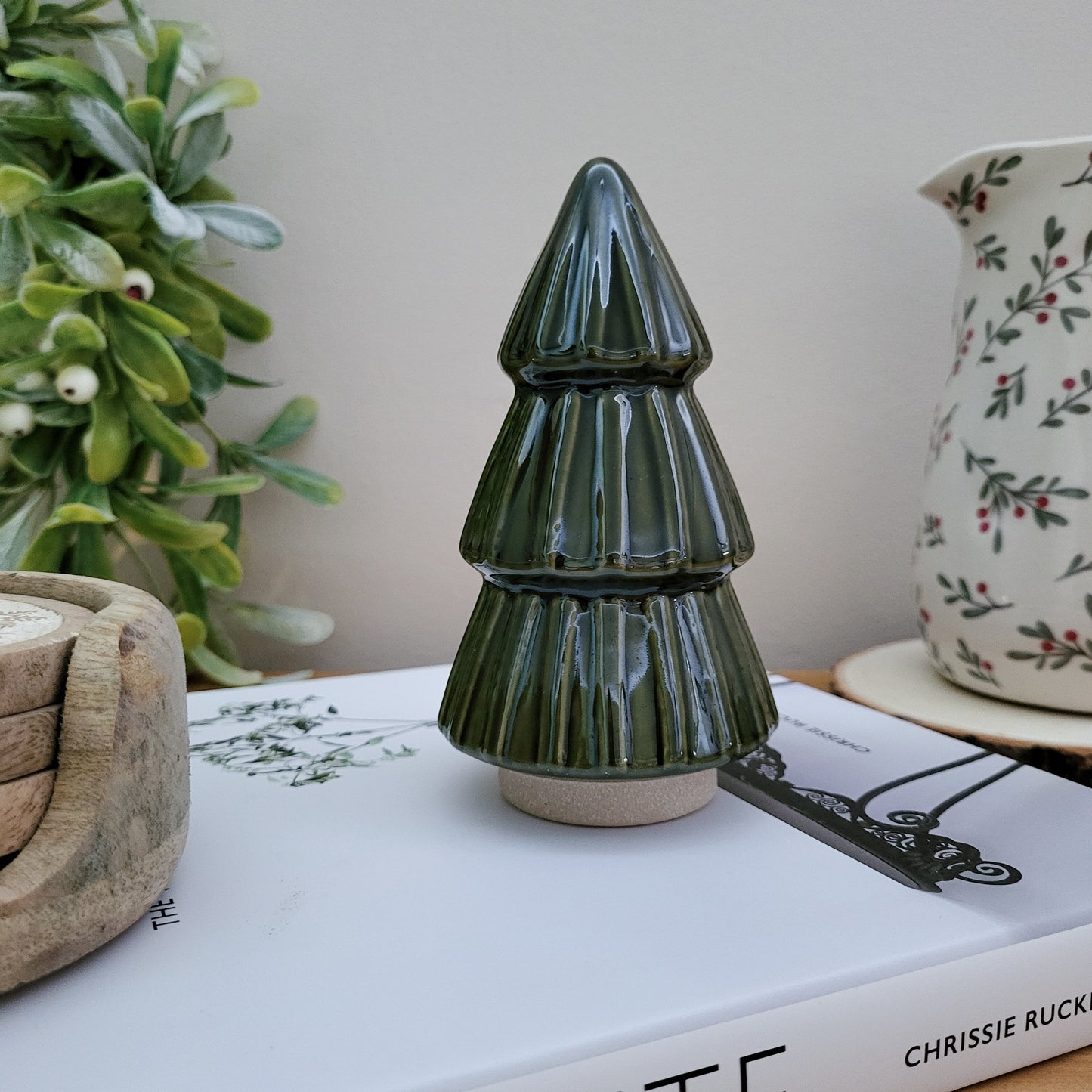 Ceramic Green Christmas Tree Ornaments