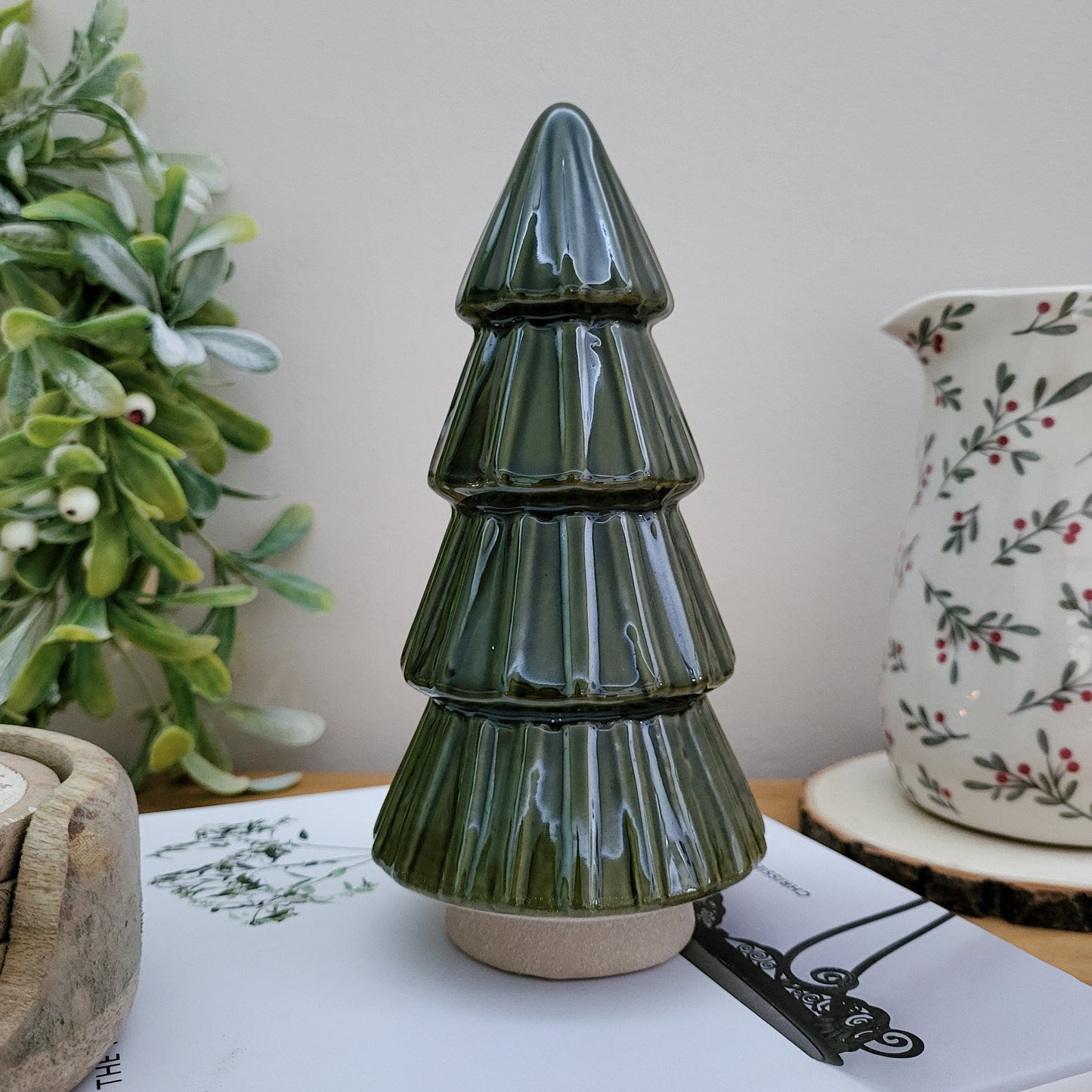 Ceramic Green Christmas Tree Ornaments