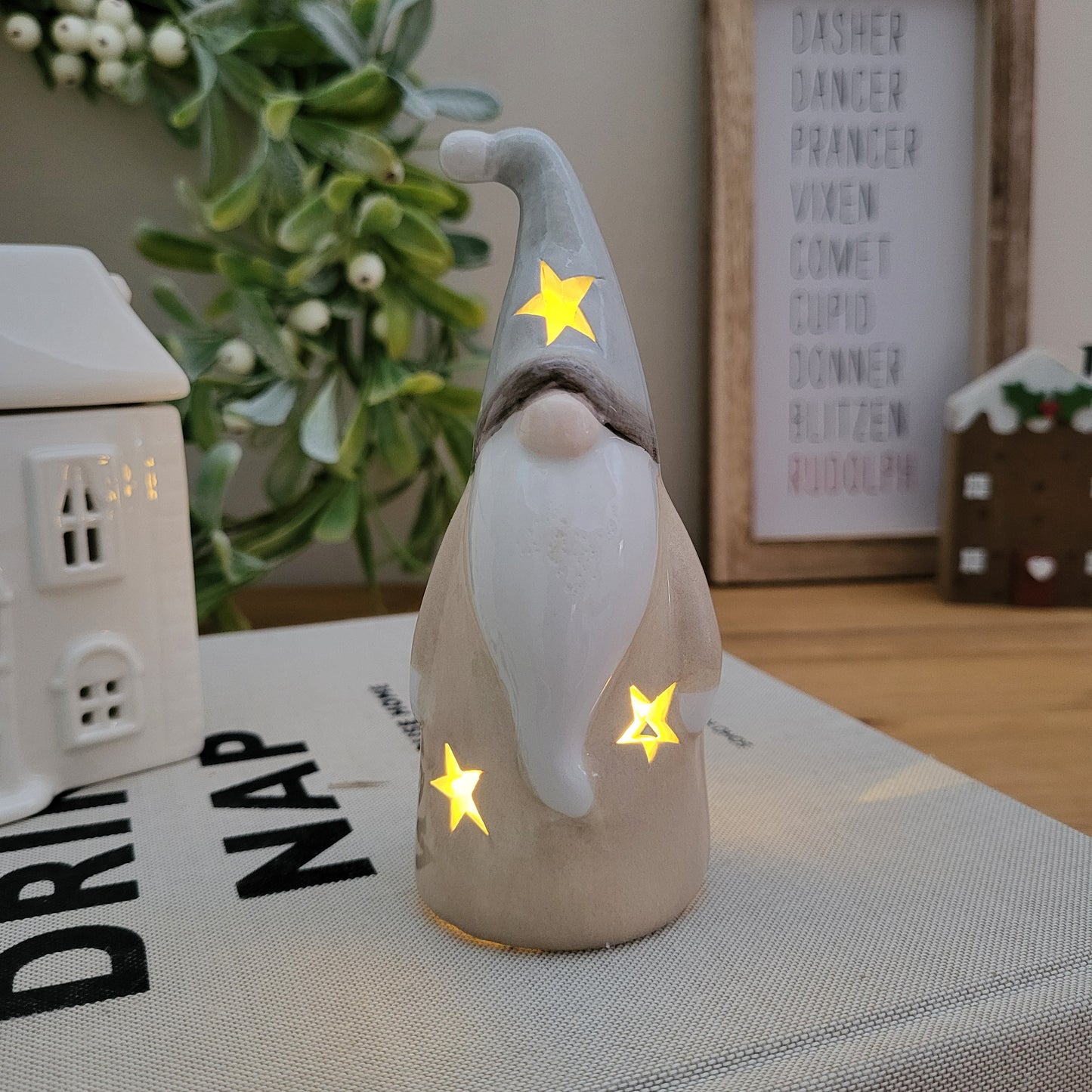 LED Nordic Beige Gonk Ornament