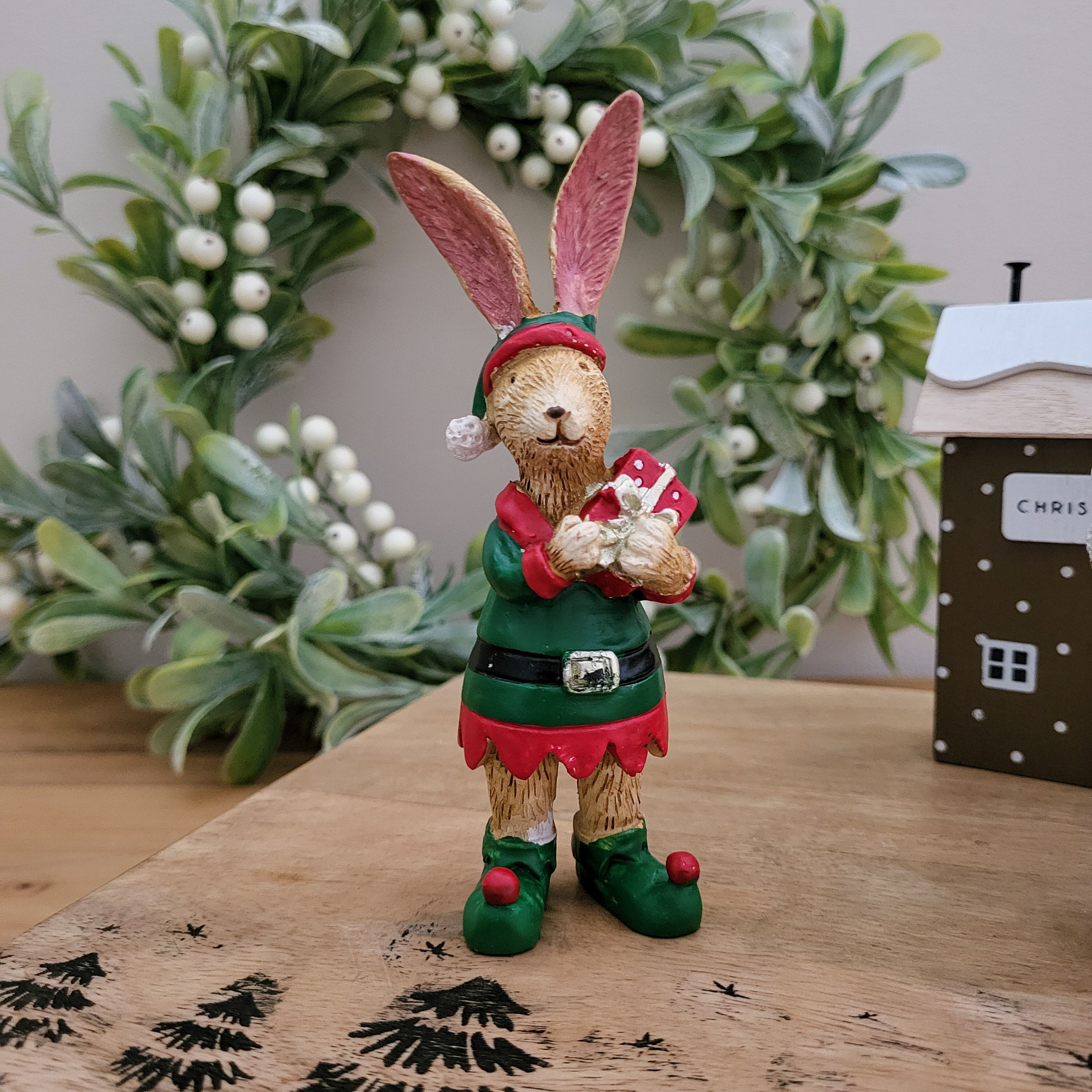 Christmas Elf Rabbit Ornament