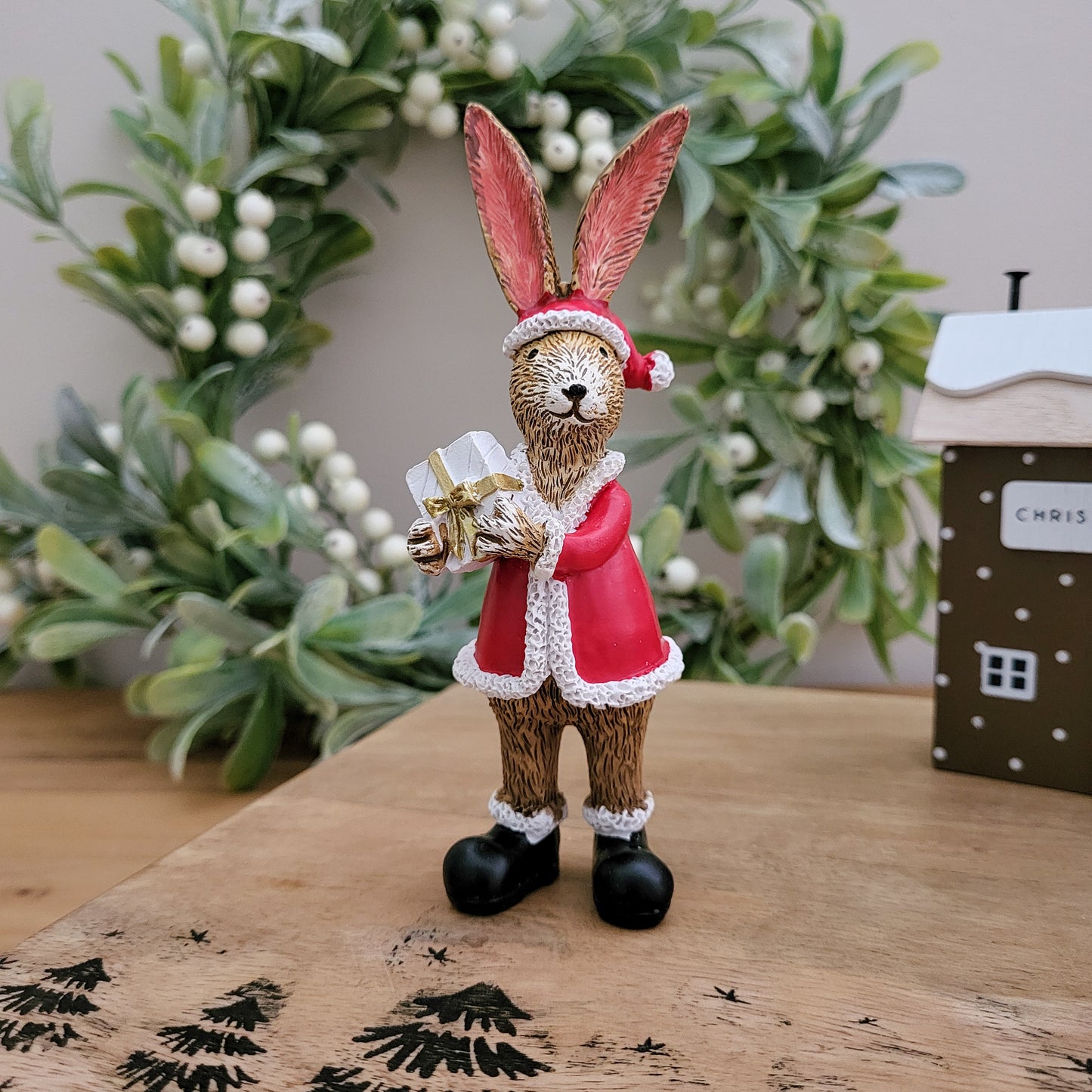 Christmas Santa Rabbit Ornament