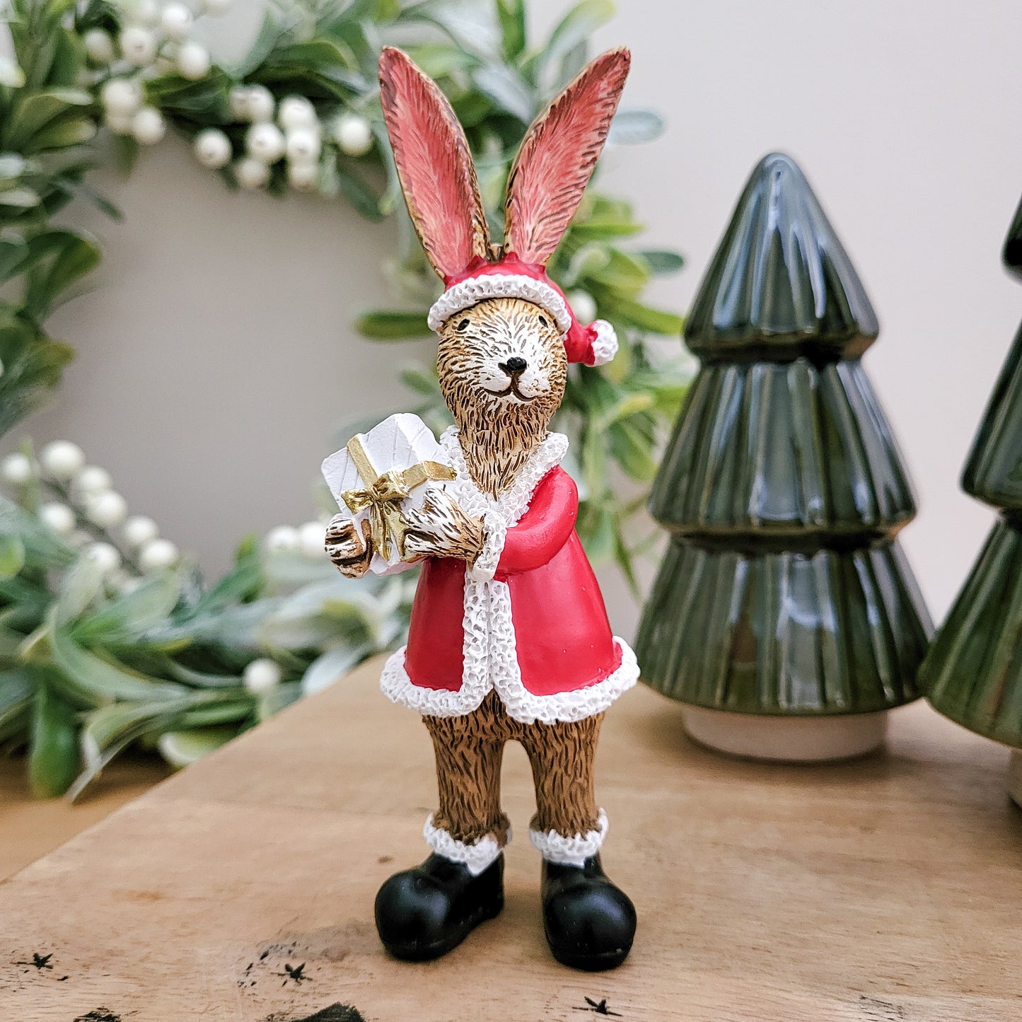 Christmas Santa Rabbit Ornament