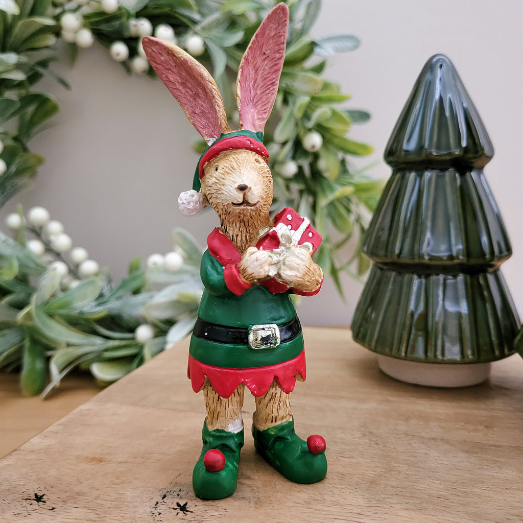 Christmas Elf Rabbit Ornament