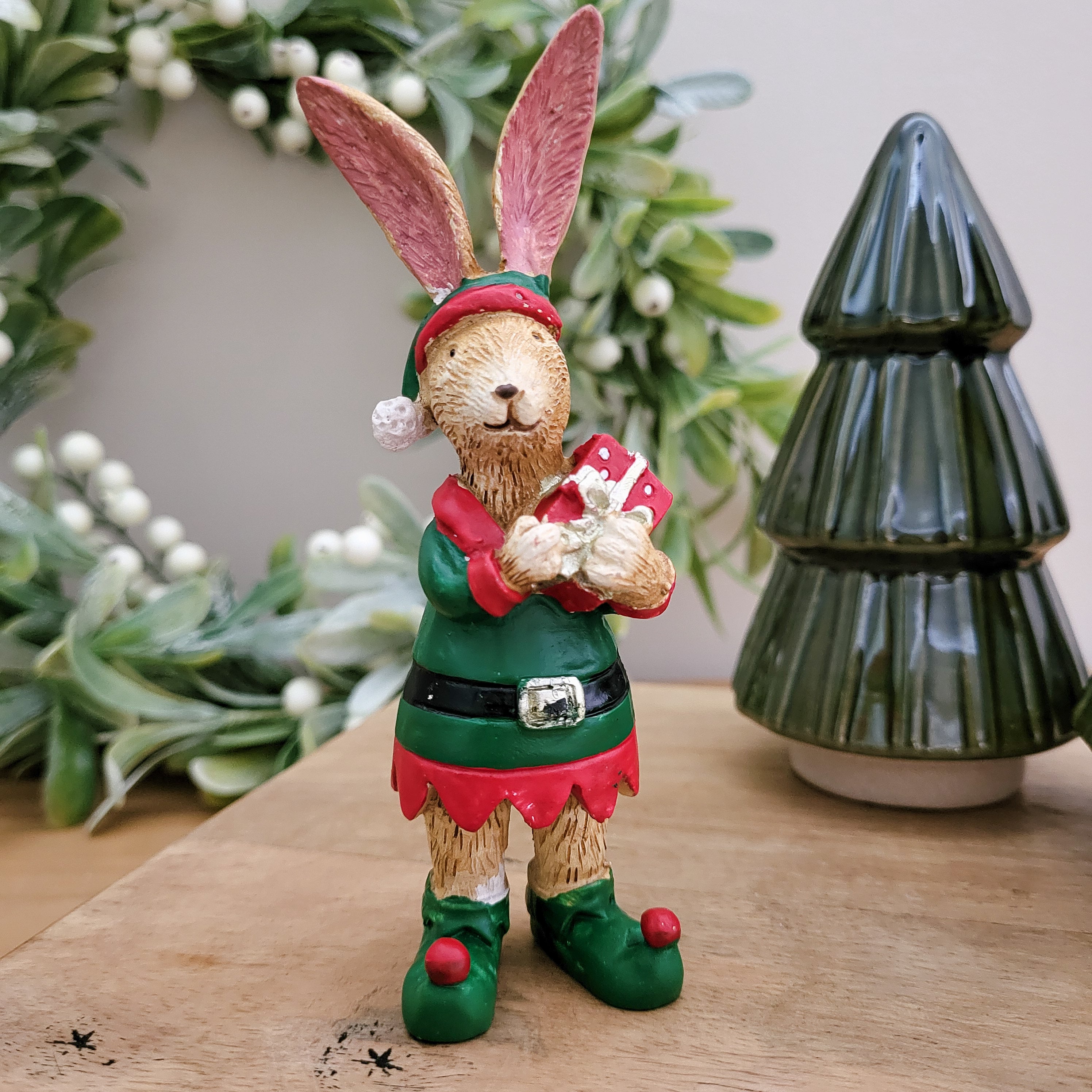 Christmas Elf Rabbit Ornament
