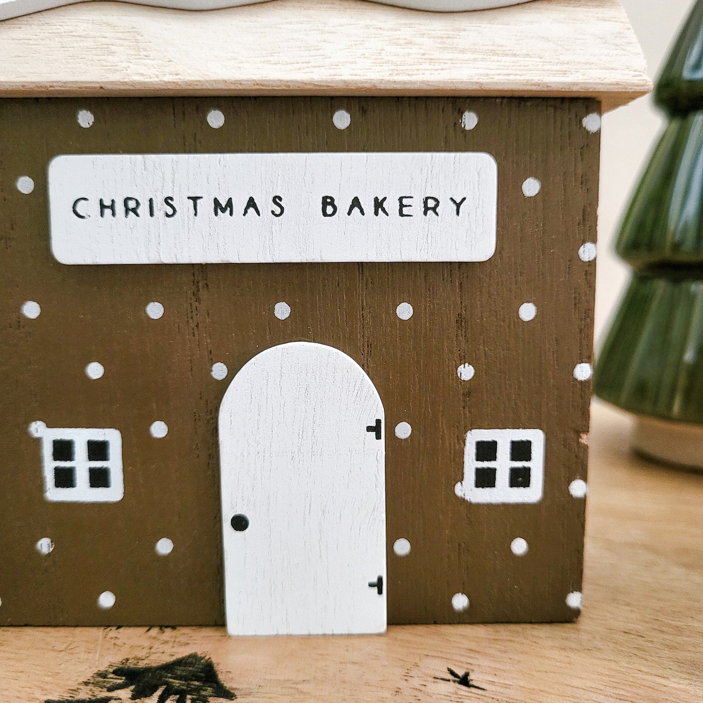 Christmas Bakery Wooden House Ornament