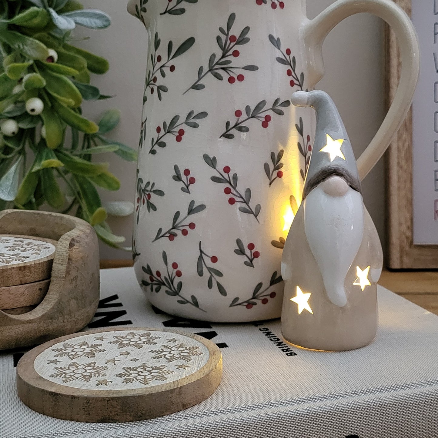 LED Nordic Beige Gonk Ornament