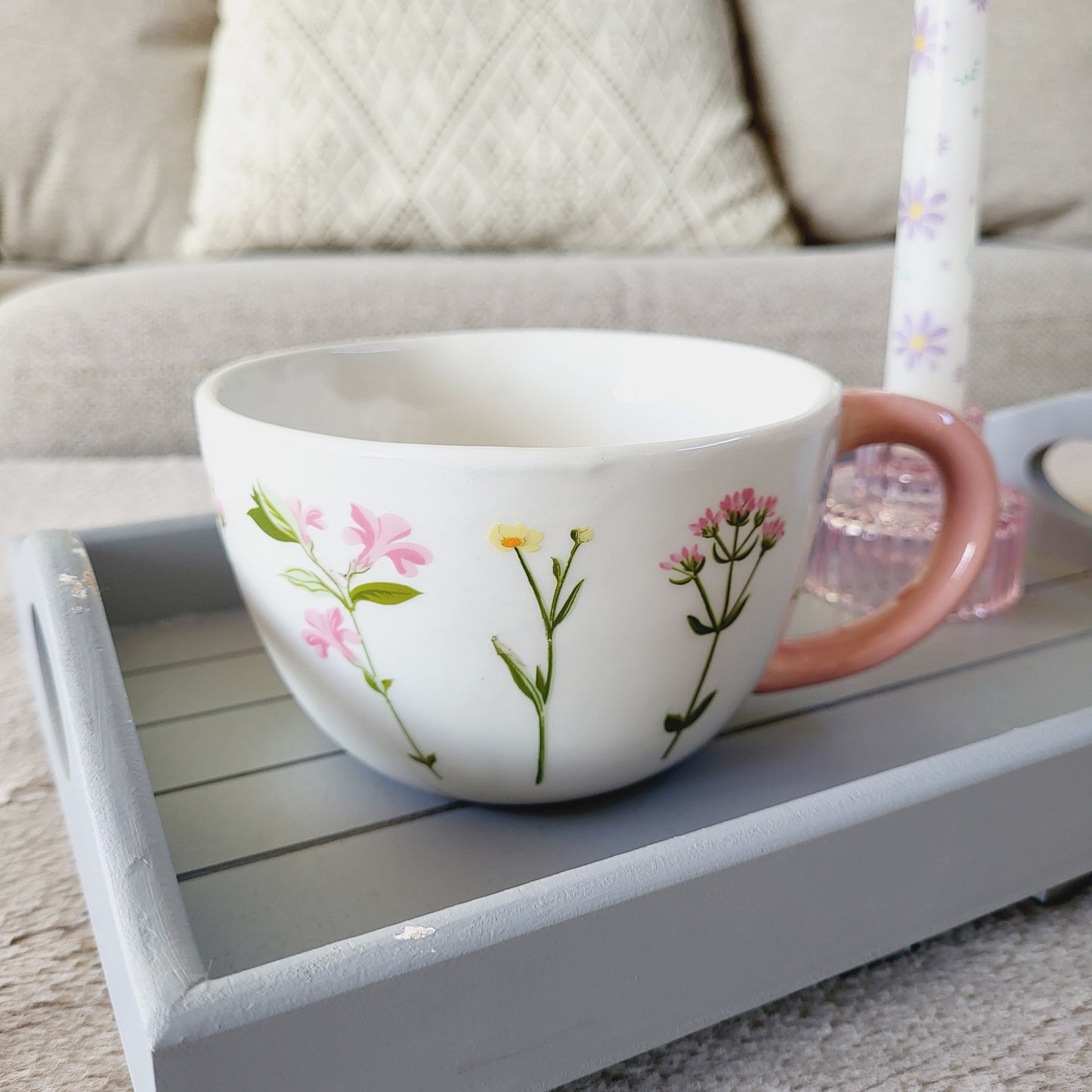 Blooming Lovely Large Floral Ceramic Mug