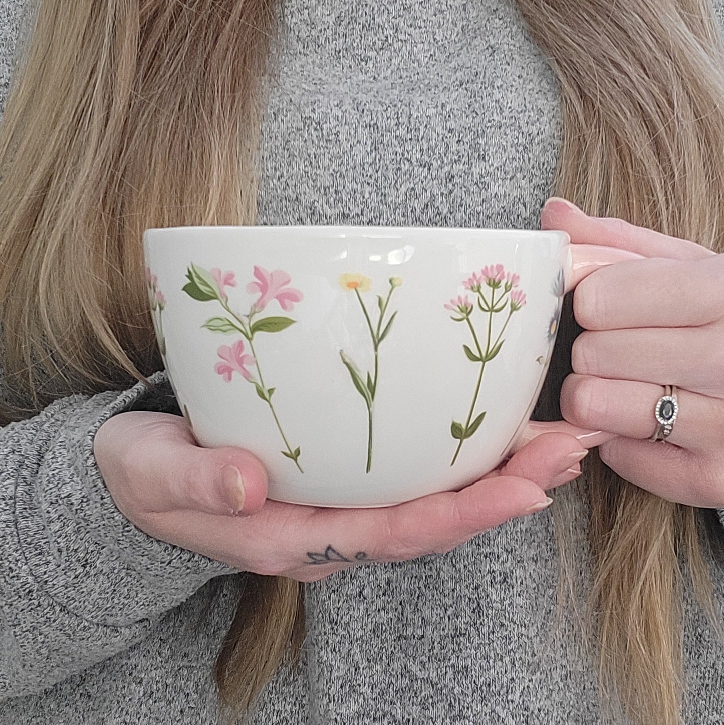 Blooming Lovely Large Floral Ceramic Mug