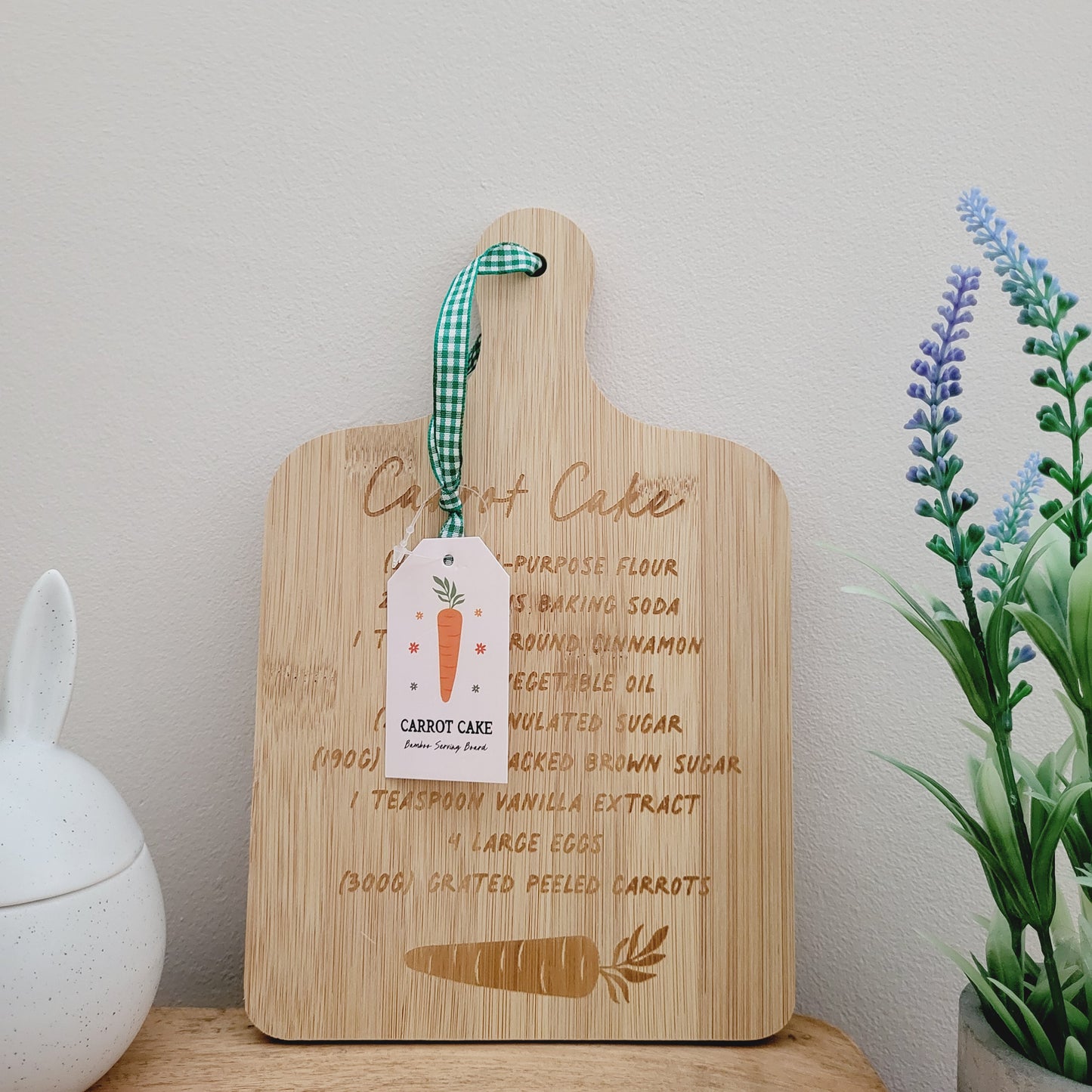 Carrot Cake Recipe Bamboo Serving Board