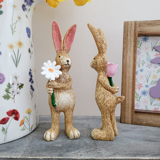 Rabbit With Daisy Ornament