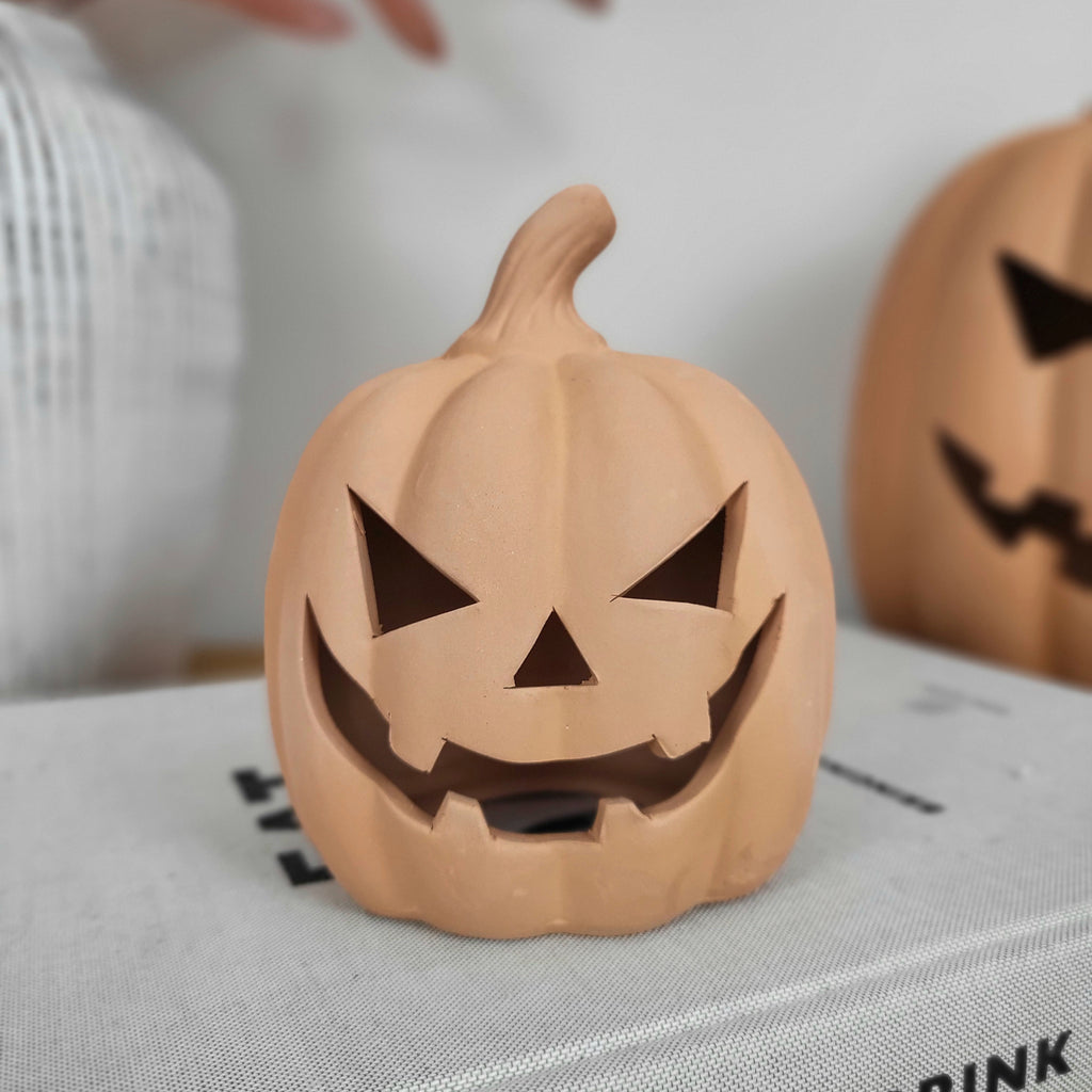 Terracotta Halloween Pumpkin Ornament