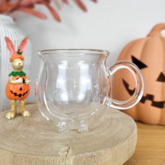 Double Walled Glass Cauldron Mug