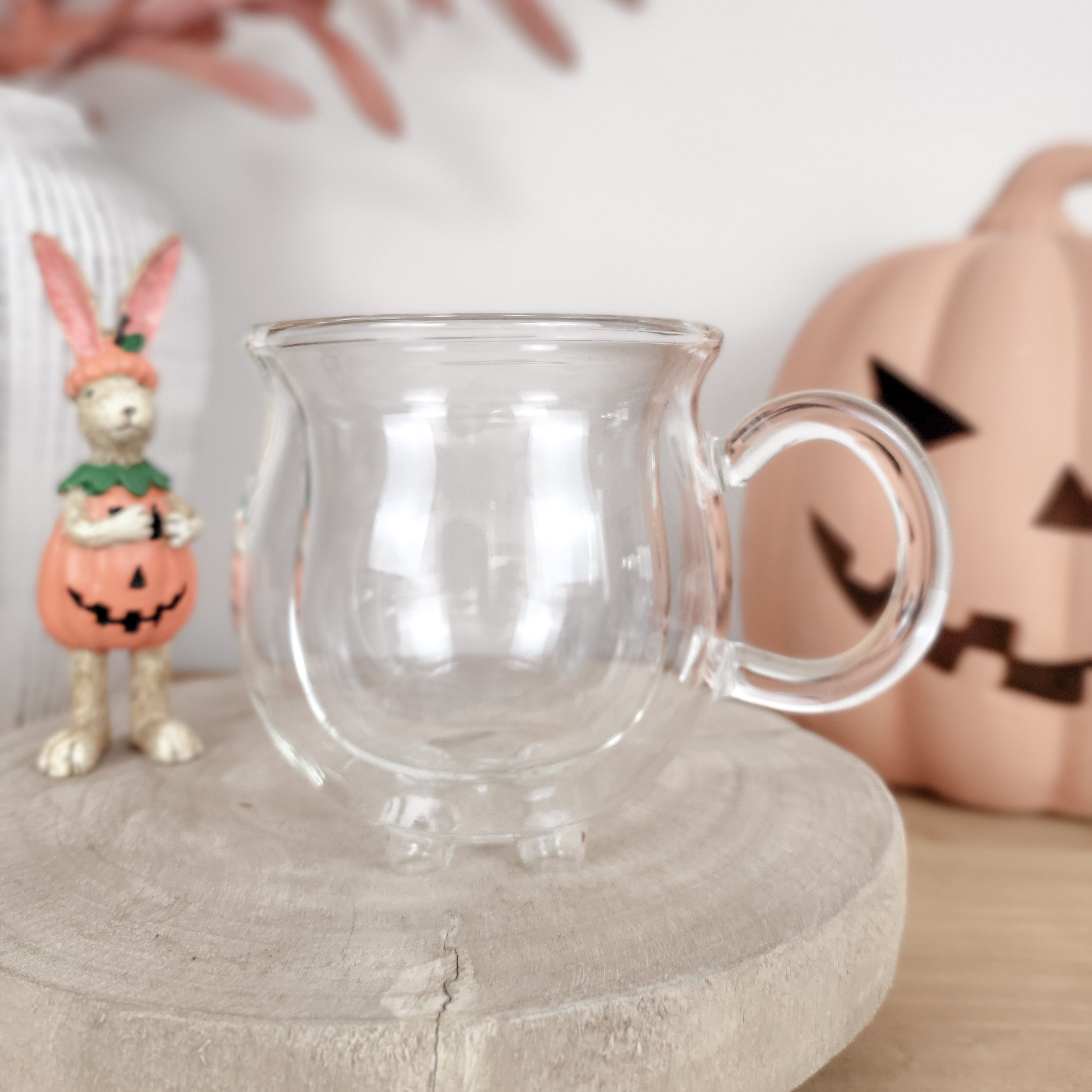 Double Walled Glass Cauldron Mug