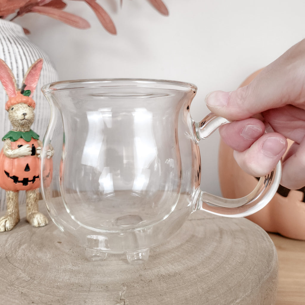 Double Walled Glass Cauldron Mug