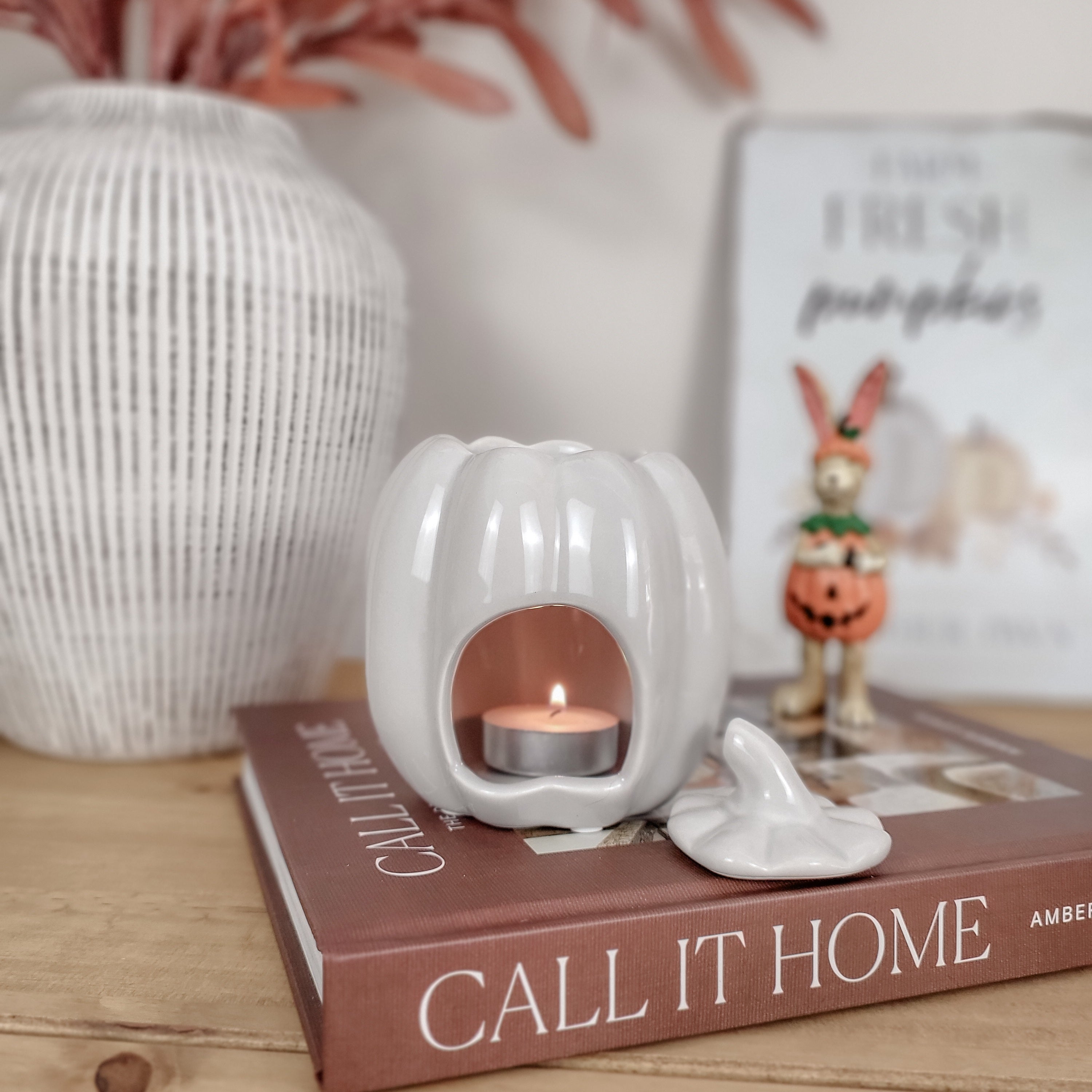 Grey Pumpkin Oil Burner
